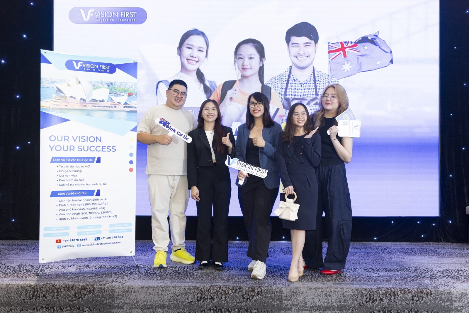 Vision First marketing team at an event